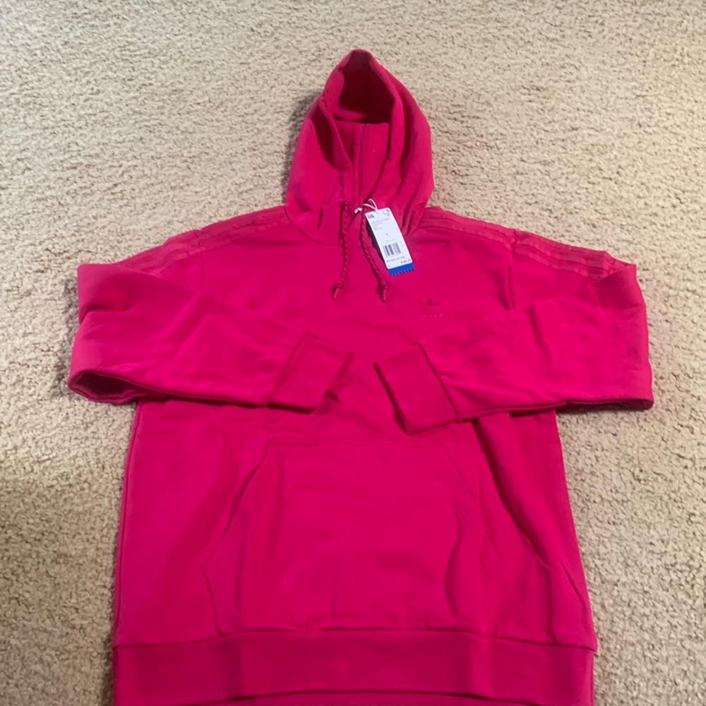Adidas Pink Winterized Hoodie Size Large New W Tags